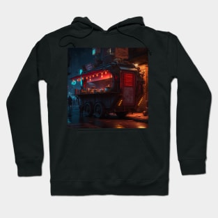 Noodle Stall - Cyberpunk Cityscapes Hoodie